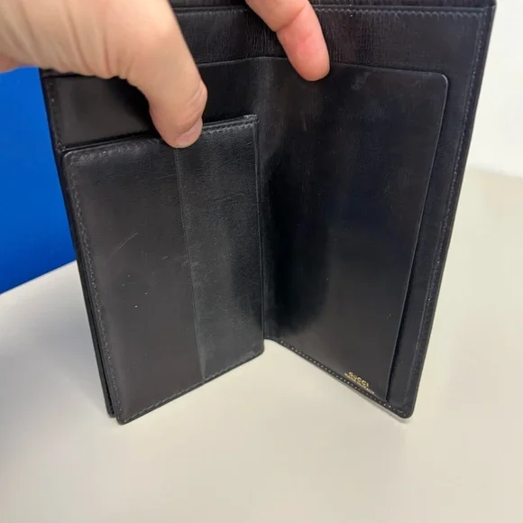 Gucci Web Accent Leather Wallet